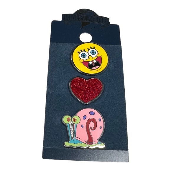 Universal Studios SpongeBob SquarePants & Gary Pin Set - Picture 1 of 1